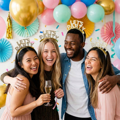 Let’s Party Glitter Headband for Birthday Celebration (Pack of 4)