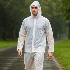 Full-Body Rain Suit â€“ Jacket & Pants Set Fashion Portable Adult Rain Coat (1pc)