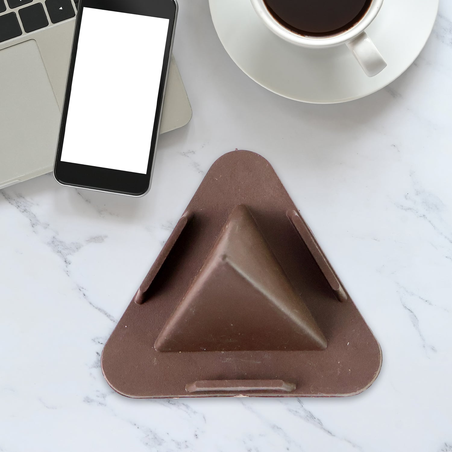 Smart View Pyramid Mobile Stand holding smartphone
