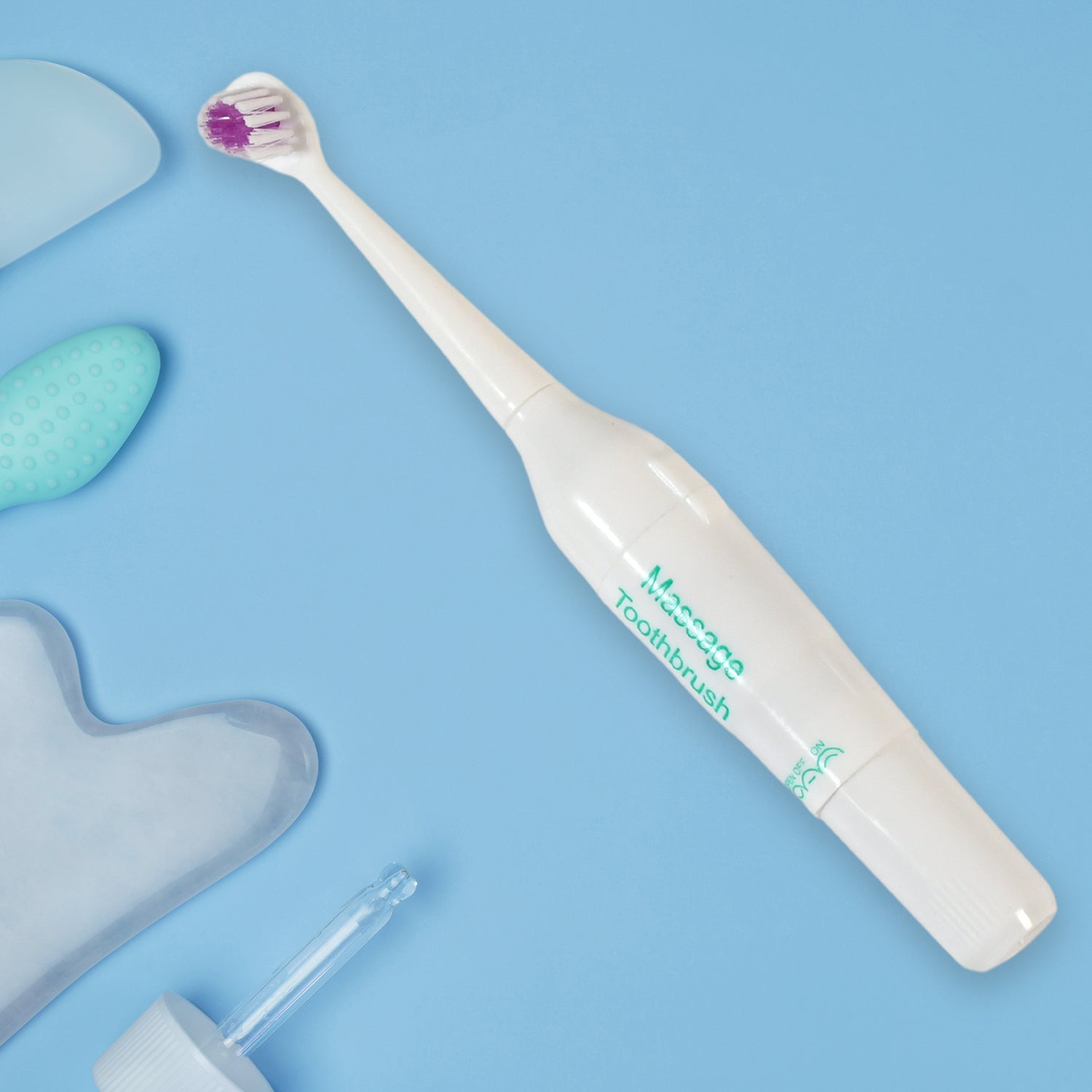 Side view of the Electric Toothbrush, showcasing its slim and lightweight design.