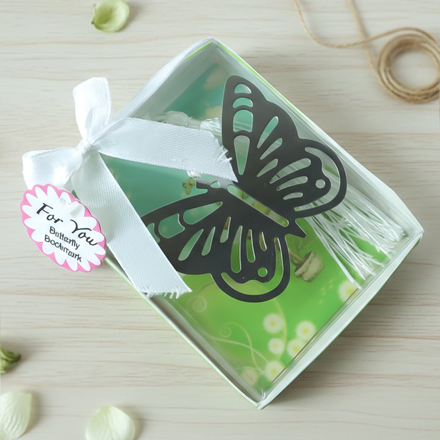 Elegant Butterfly Design Metal Bookmark (1 Pc)