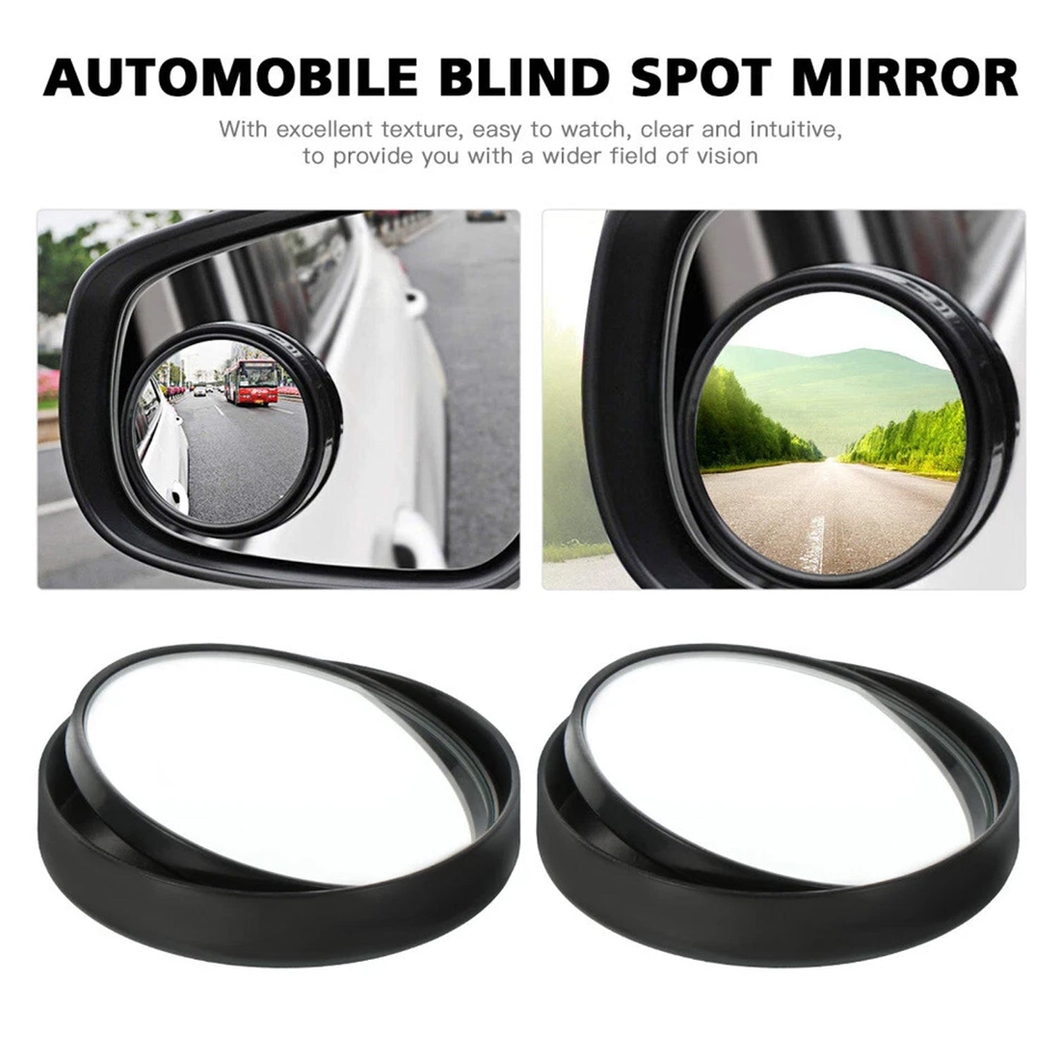 Blind spot mirror enhancing car's rear view visibility