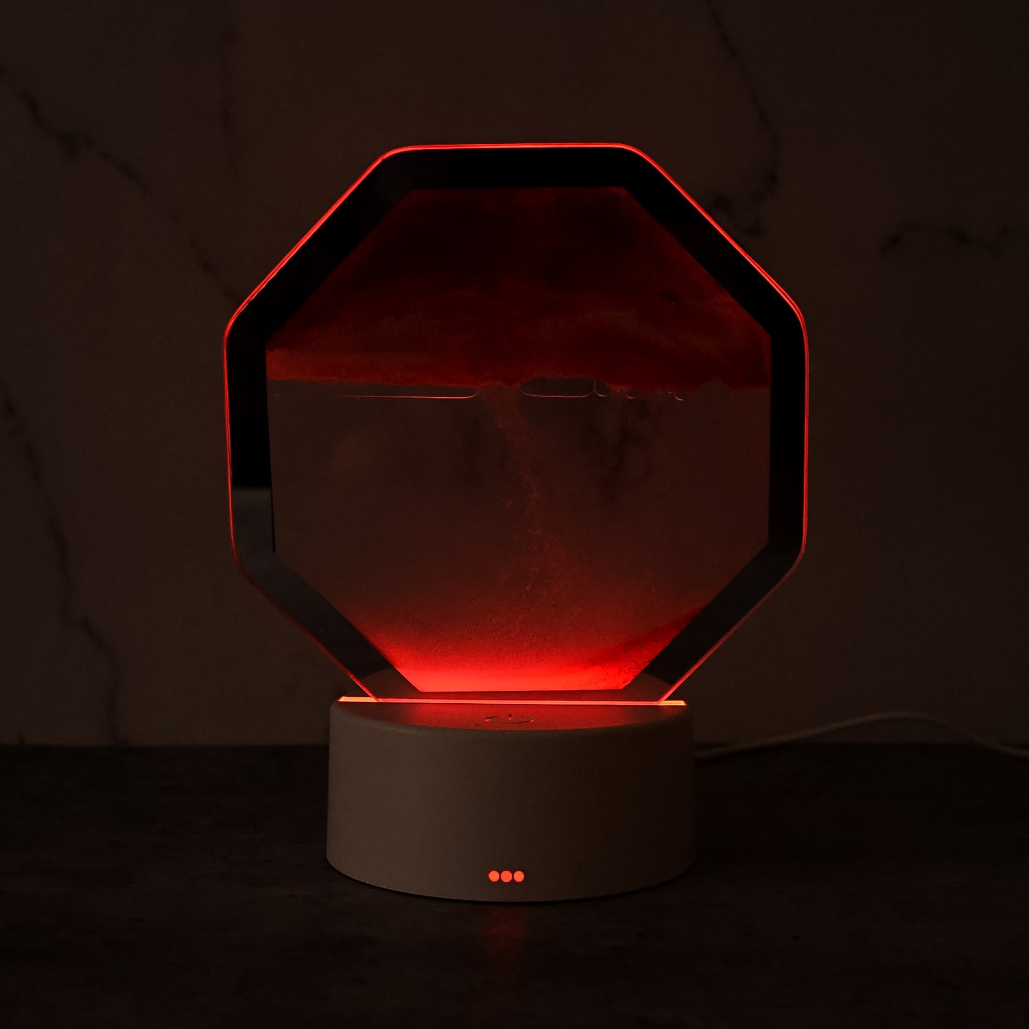 Syringe included with LED Moving Sand Art Lamp for water adjustment