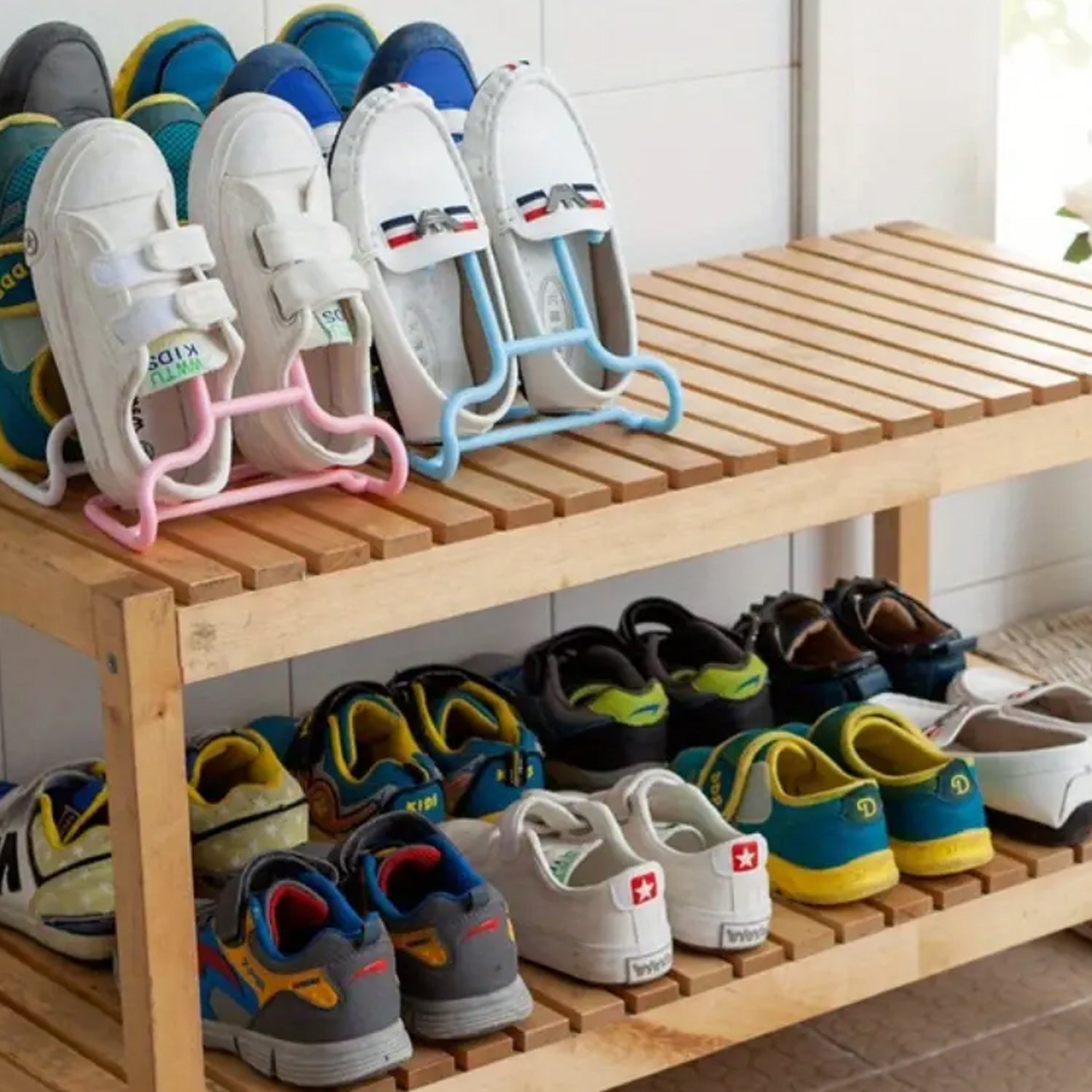 Multi-Function Drying Rack & Shoe Organizer â€“ Hanging Storage Shelf for Wardrobe & Closet, Shoe Stand & Holder (2 Pc Set)