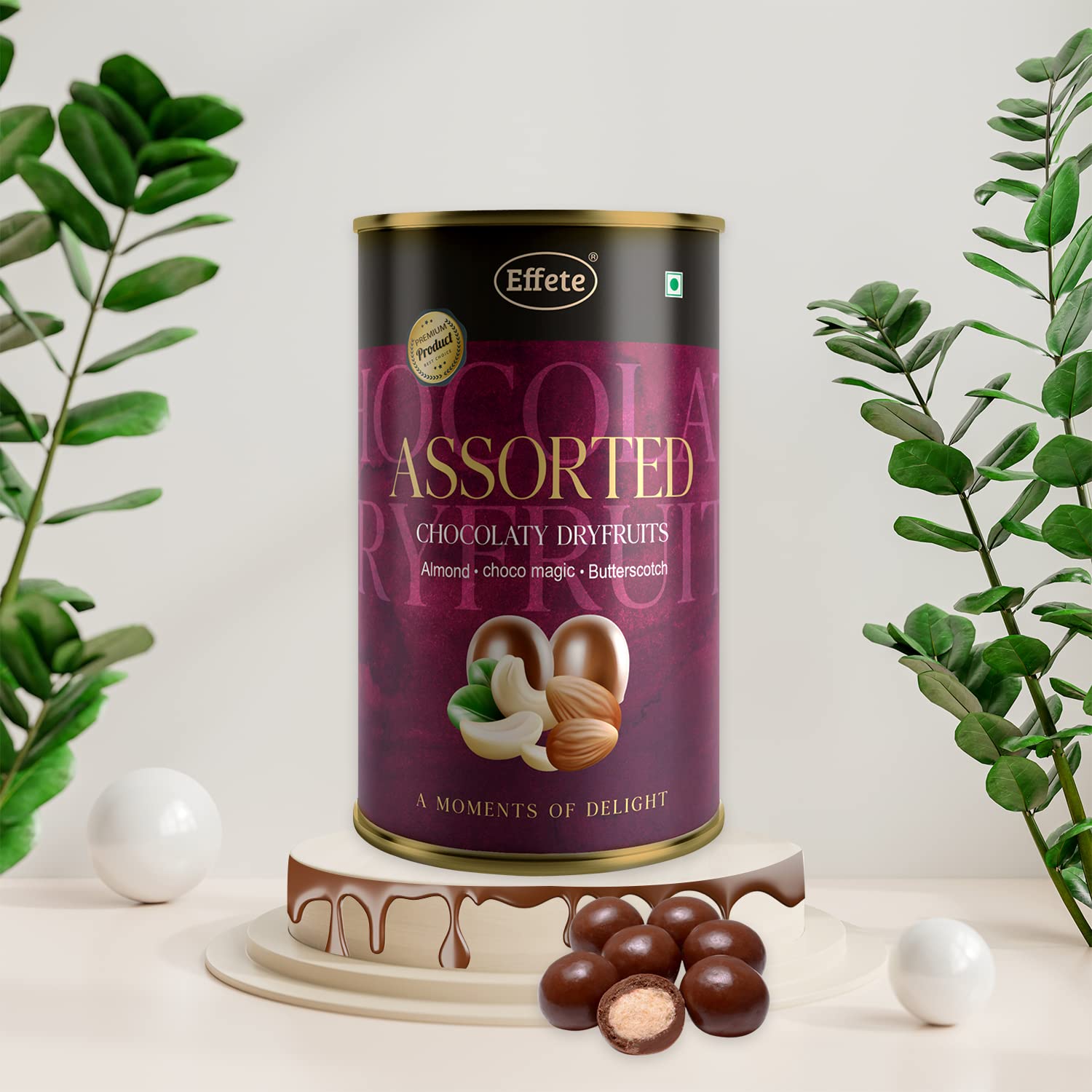 (K1_508_AS) Rakhi Combo with Assorted Chocolate Dryfruits 96gm, Rakhi & Chocolate for brother, Fancy Rakhis for men stylish, rakhi with gift, Rakhi Combo, Set of 1, Chocolate