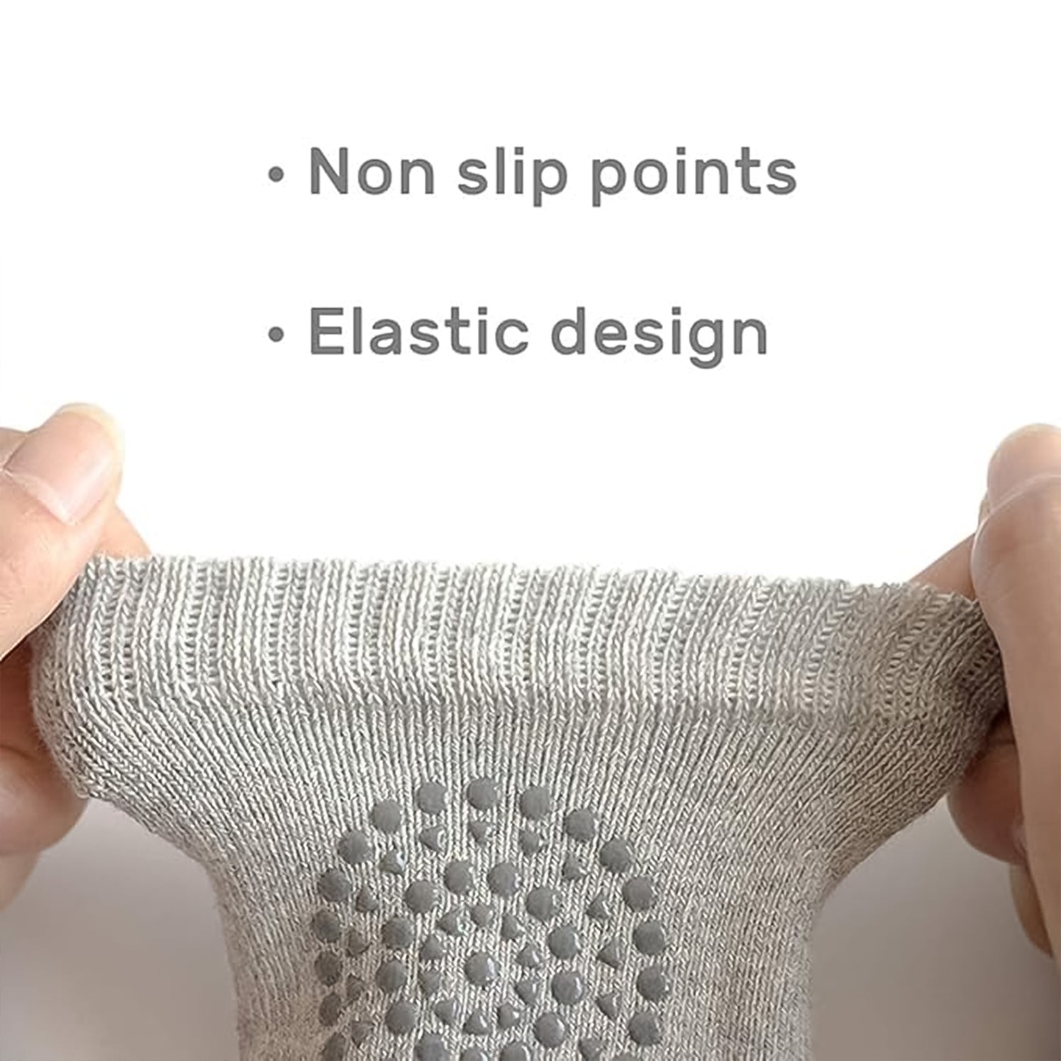 Grey Wool Knit Knee Guards for Babies and Toddlers