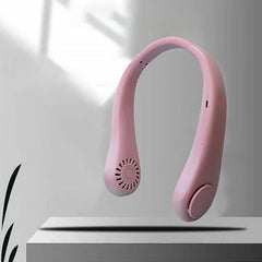 Portable Neck Fan: Holiday Hands Free Bladeless Neck Fan, 360Â° Cooling Hanging Fan, USB Rechargeable Personal Neck Fan, Wearable Neck Fan Suitable for Traveling