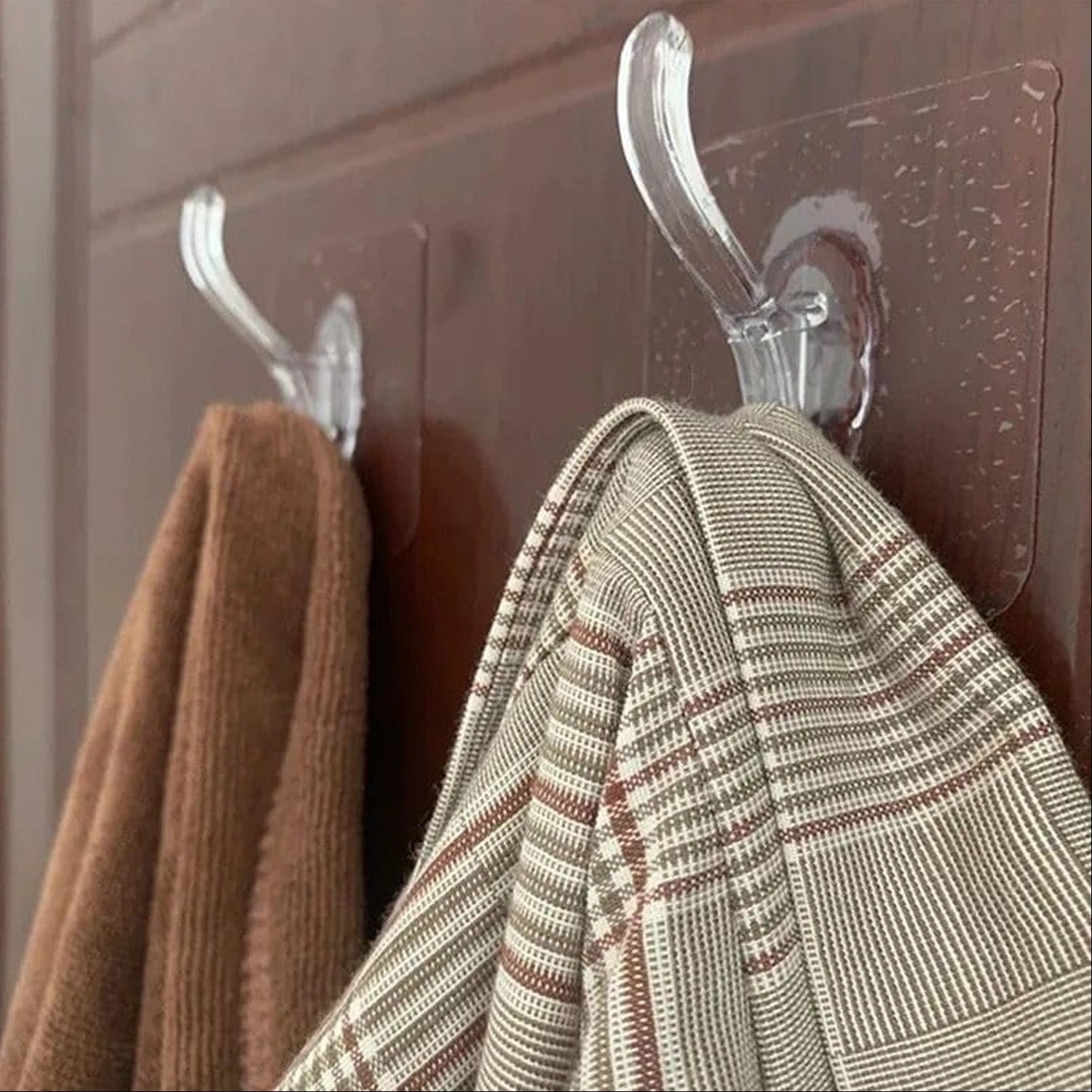 Plastic wall hook for bathroom use