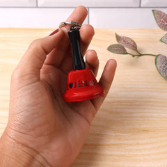 Mini 'Ring for Wine' hand bell keychain