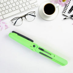Open compact scissors showing blades
