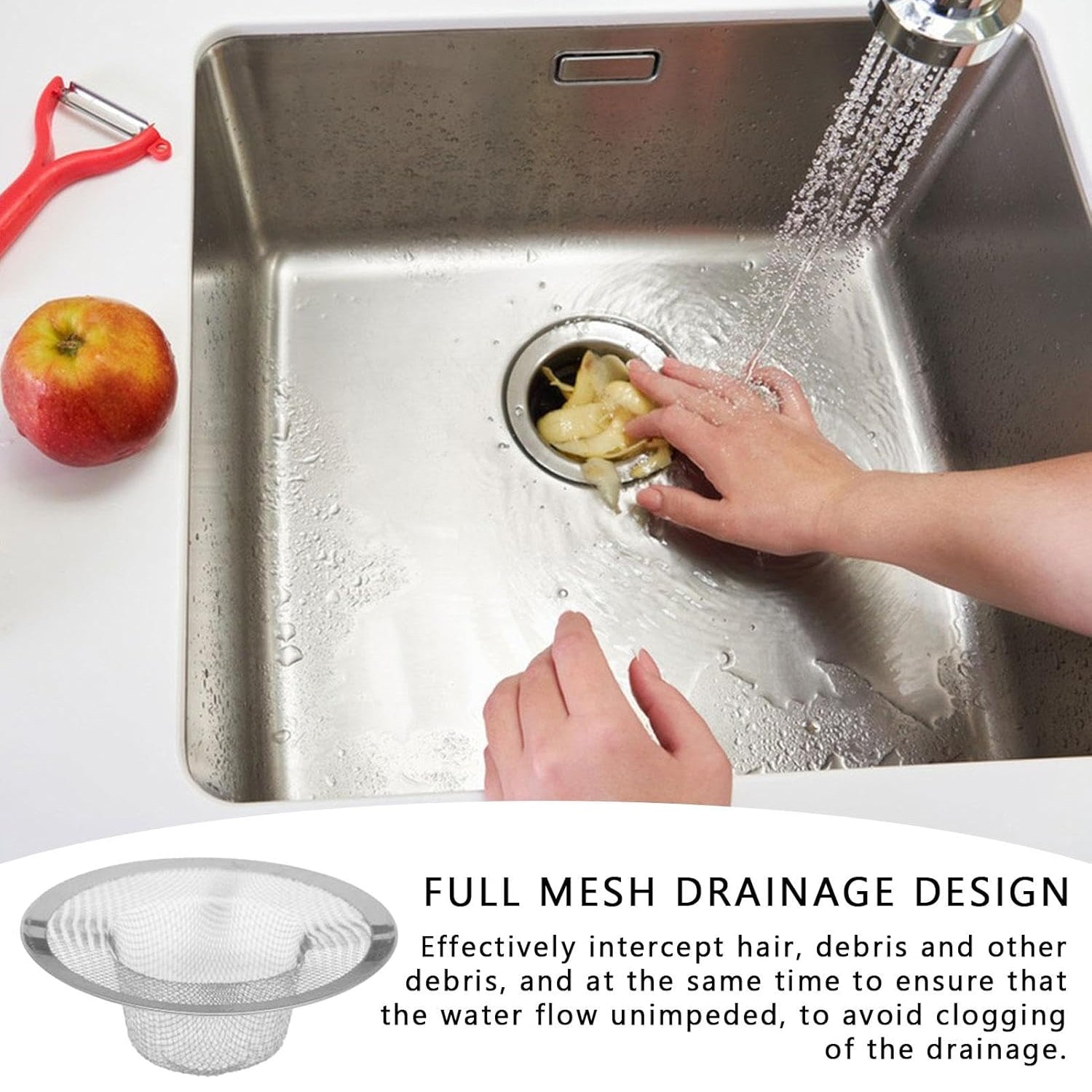 Stainless Steel Kitchen Sink Drain Strainer / Stopper (Small (7 Cm)/ 1 Pc)