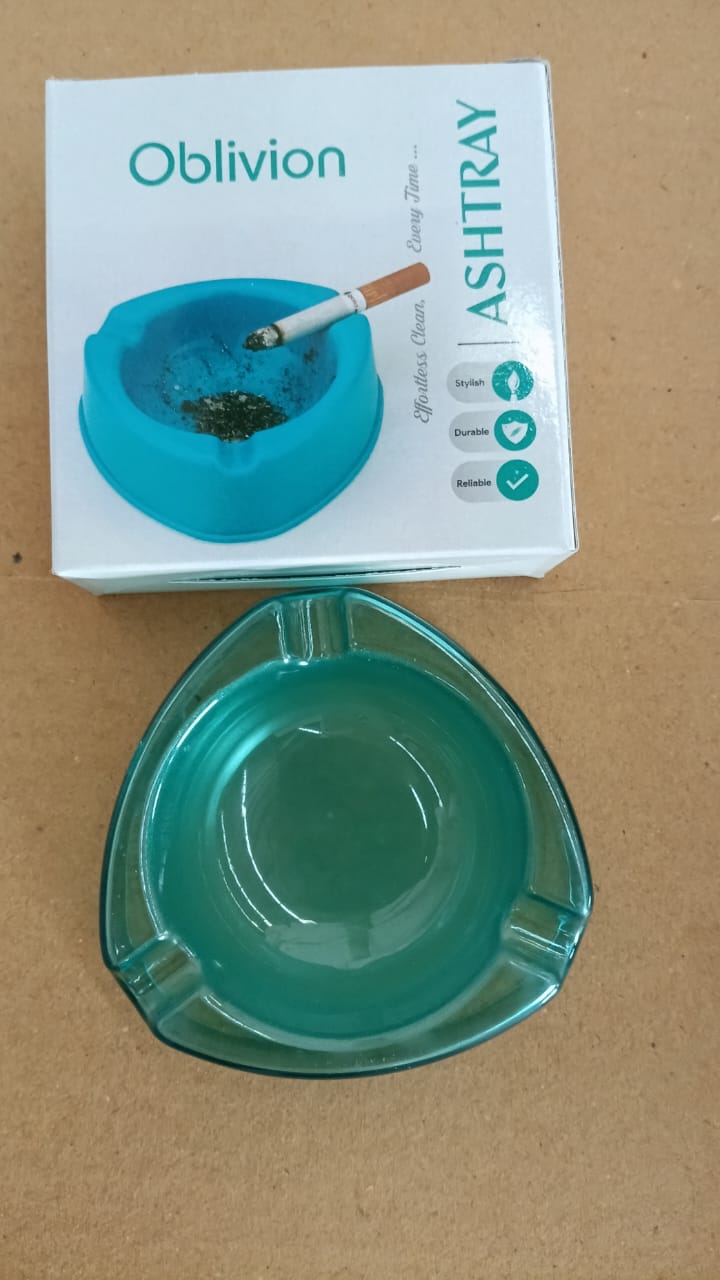 Oblivion Plastic Ashtray with Anti-Slip Base