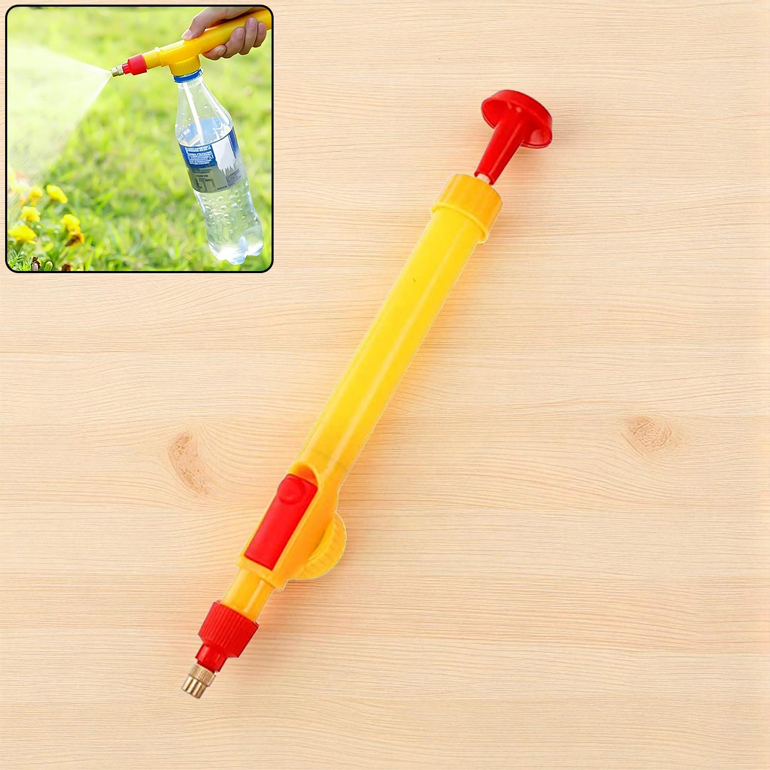 Adjustable garden spray bottle nozzle on white background
