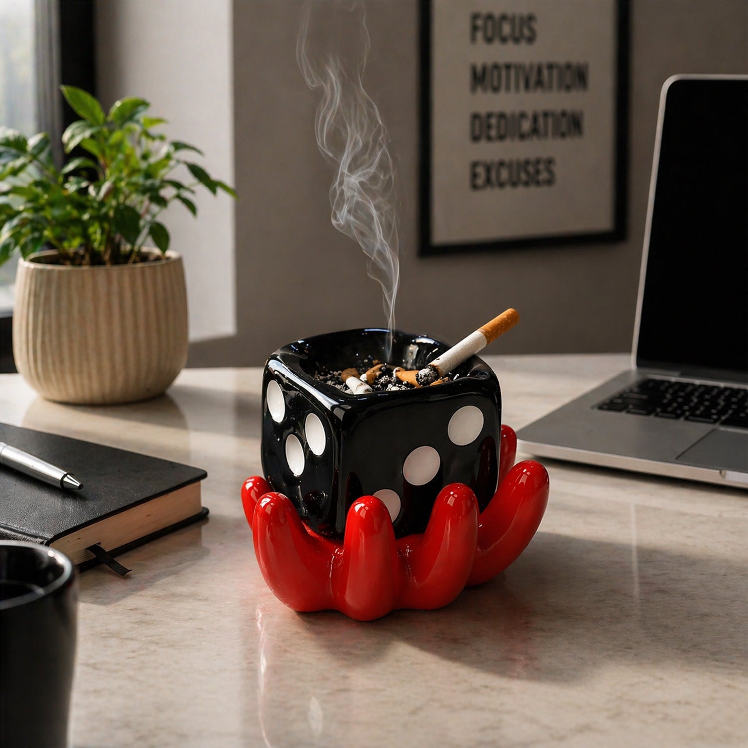 artistic ceramic ashtray home decor piece