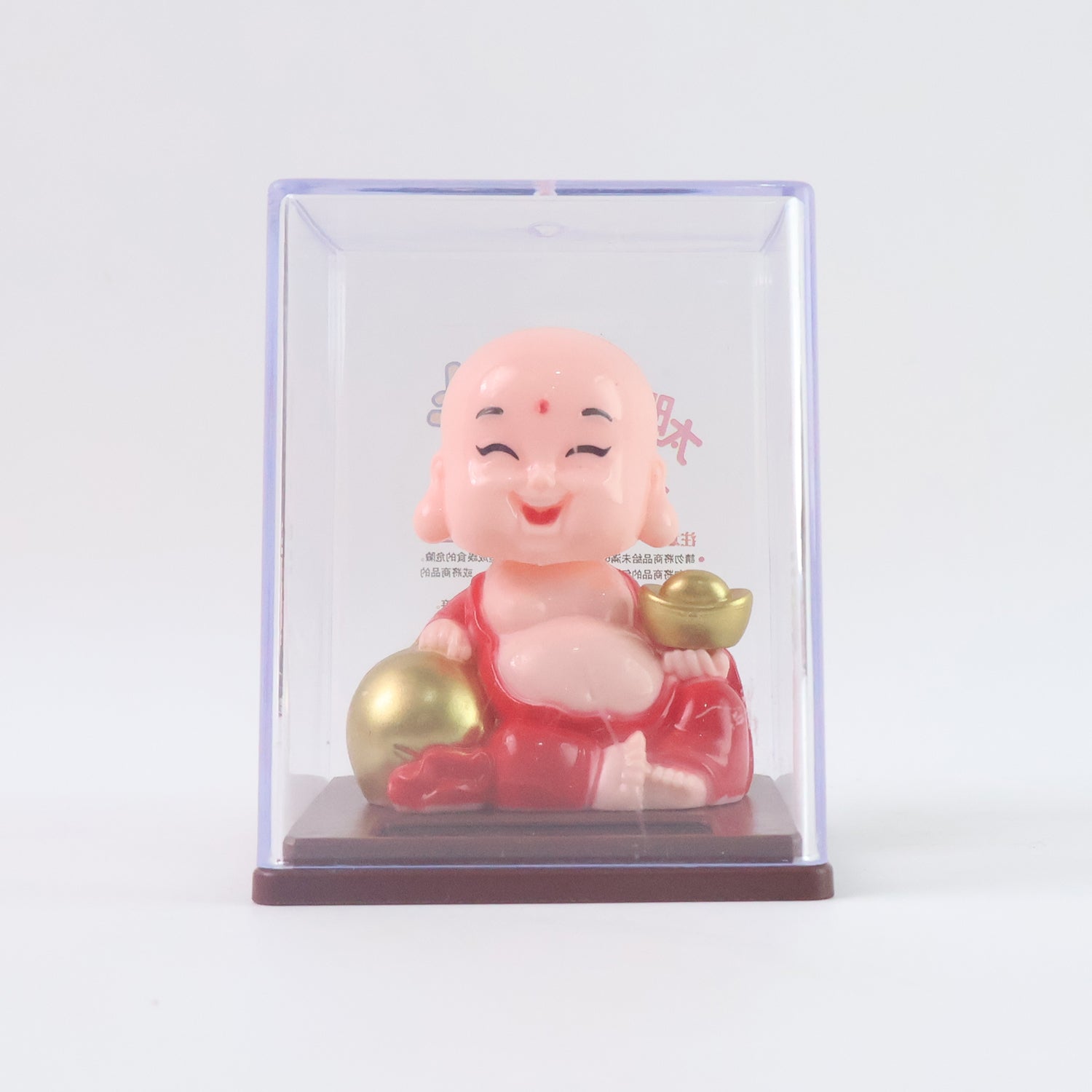 Top view of solar moving head Buddha statue