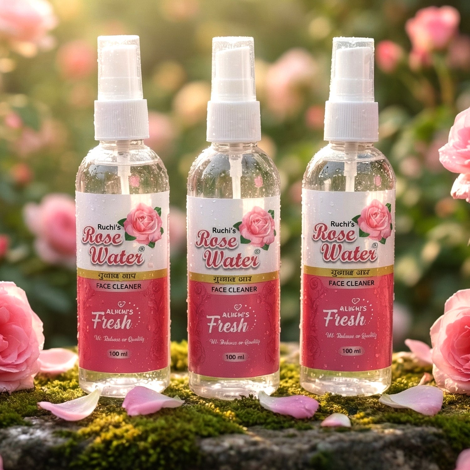 hydrating rose water skin mist spray bottles
