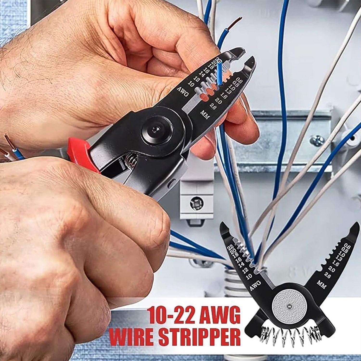5-in-1 wire stripper pliers set ready for DIY electrical tasks