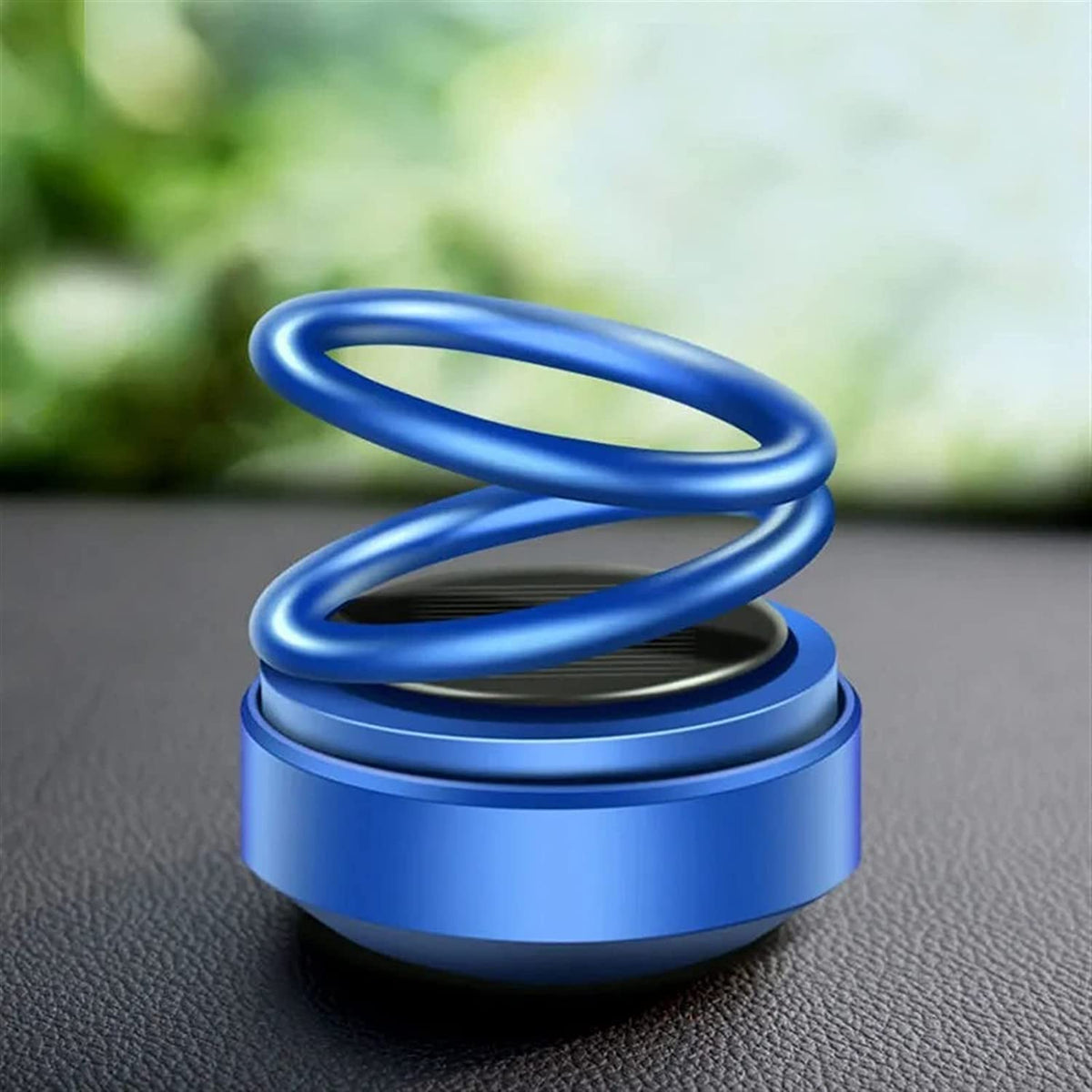 6319 Solar Power Car Aroma Diffuser 360Â°Double Ring Rotating Design, Car Fragrance Diffuser, Car Perfume Air Freshener for Dashboard Home Office DeoDap