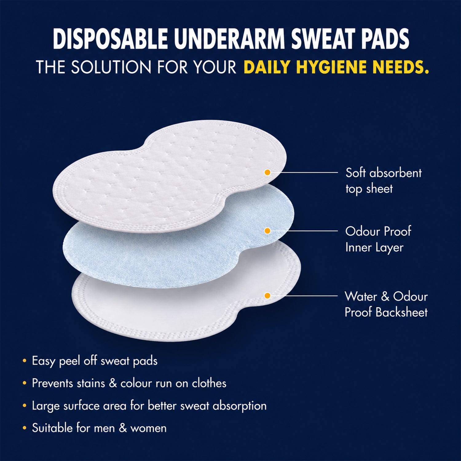 Demonstration of DeoDap sweat pad on garment