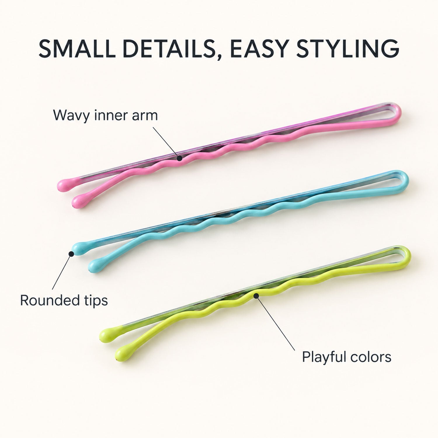 Hair pins shades view