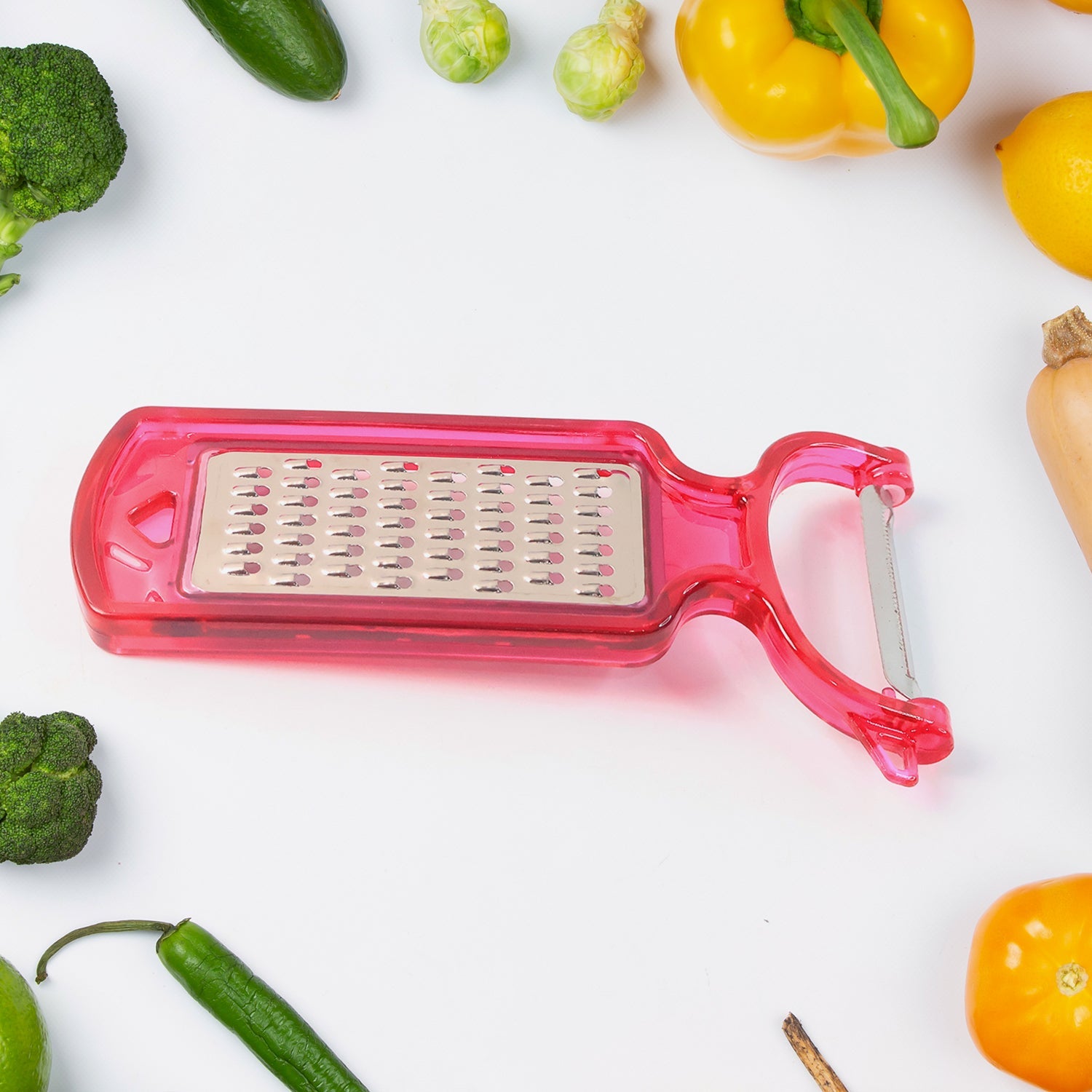 Cheese grating with 2-in-1 kitchen tool