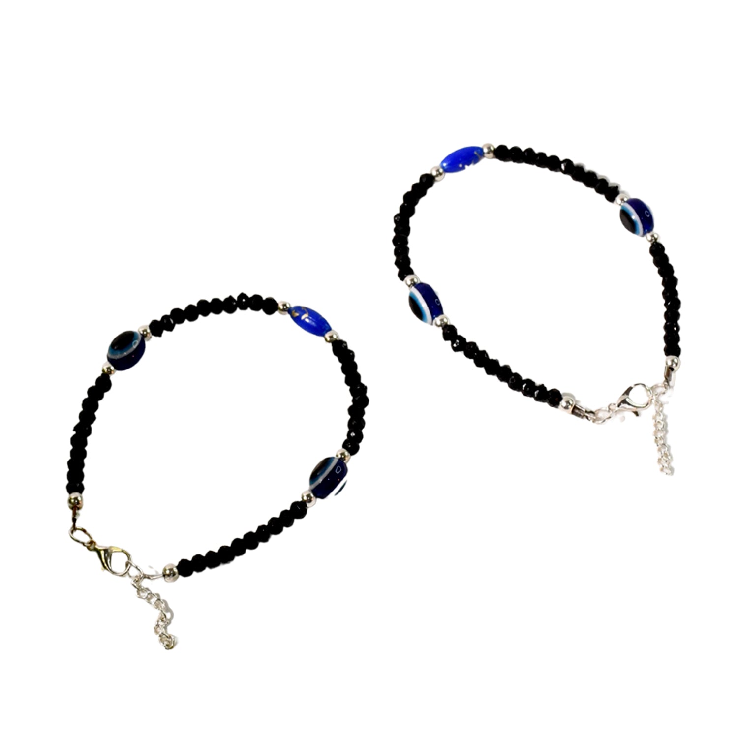 Protective Evil Eye Bracelet Pack with Silver Accents