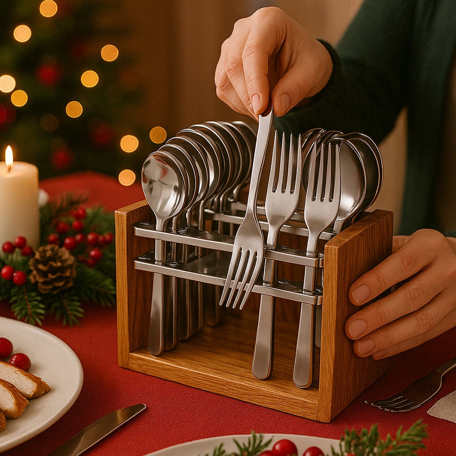 Apex Urban Feast Flatware Set display