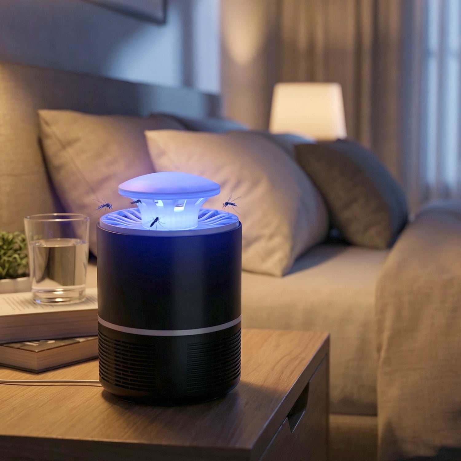 Close-up of mosquito killer lamp light