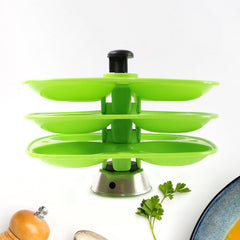 Side profile of 3 Layer Idli Stand