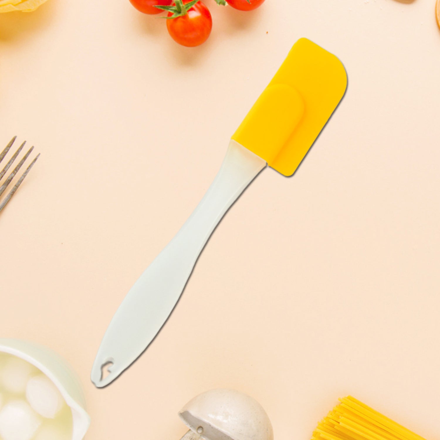 Silicone spatula head close-up