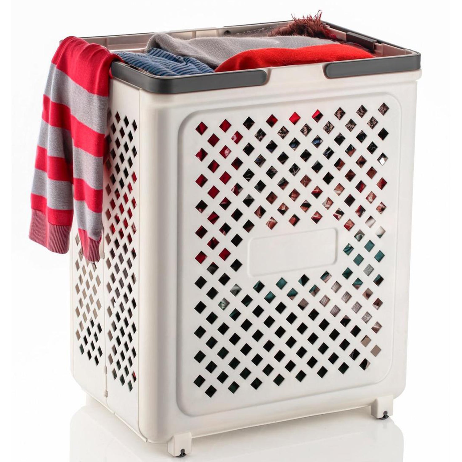 DeoDap Large Foldable Laundry Basket Wheels - packaging