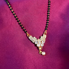 Short Mangalsutra Designs Stylish New Gold Plated Fancy Necklace