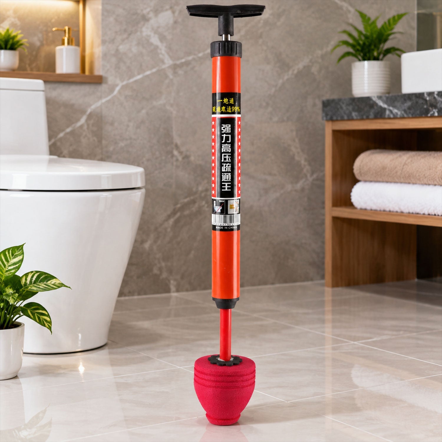 Plunger T handle detail