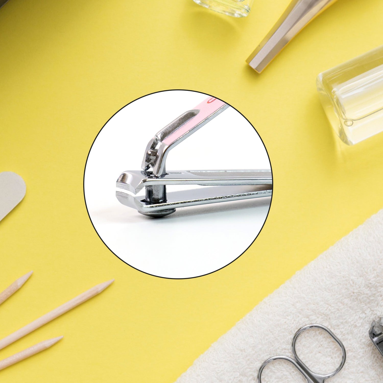 Nail clipper in hand for size reference