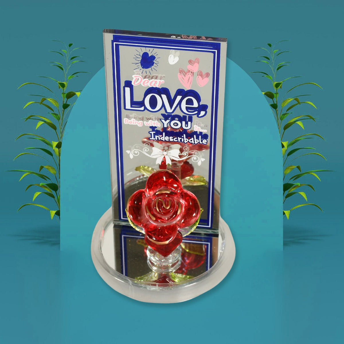Lovely Rose Showpiece â€“ Romantic Gift Set for All Occasions (1 Pc)