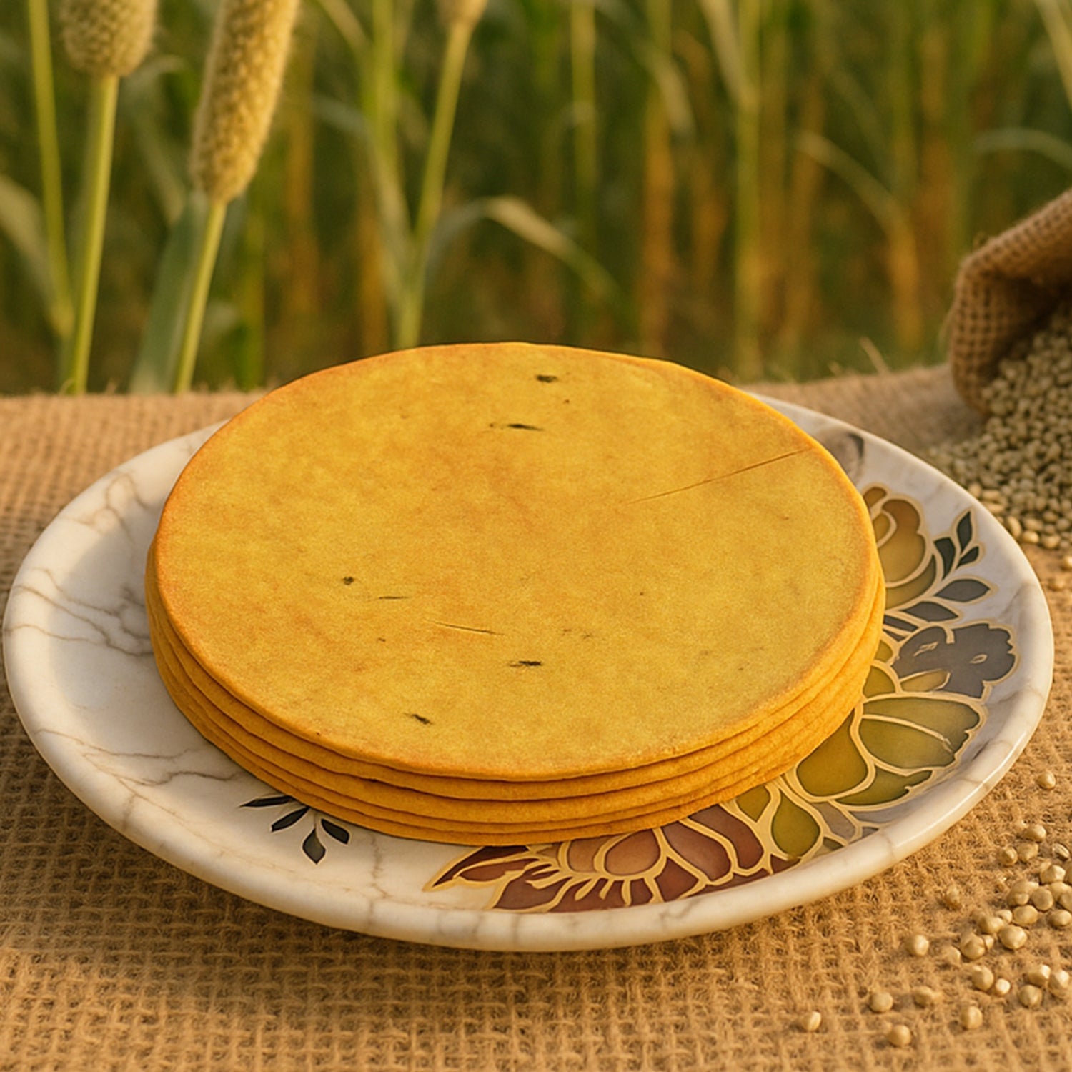 Maniarr's Chatpata Bajri Khakhra served as a crunchy Indian snack.