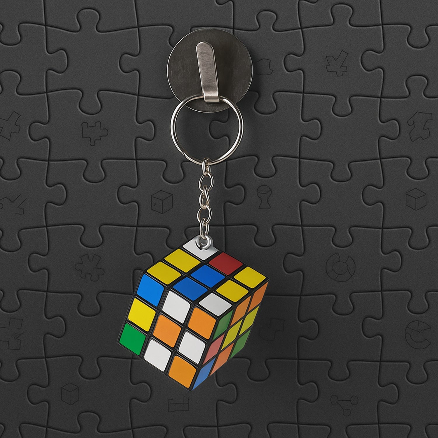 Mini cube puzzle rotated showing different angles