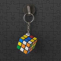 Mini cube puzzle rotated showing different angles