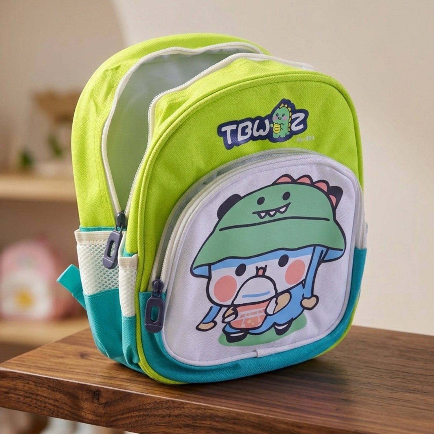 Cute Cartoon Printed Kids Sling Backpack Lightweight School Bag (28x23 Cm)