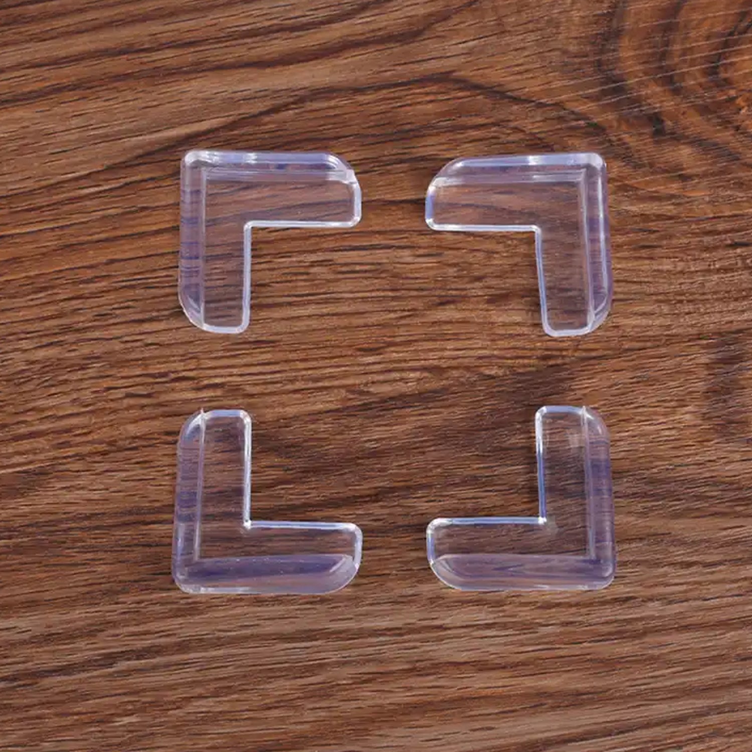 Flexible silicone corner guard on furniture edge