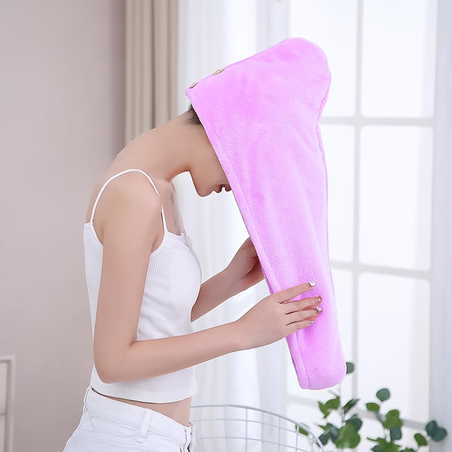 DeoDap Quick Turban Hair-Drying Absorbent Microfiber Towel - main product shot