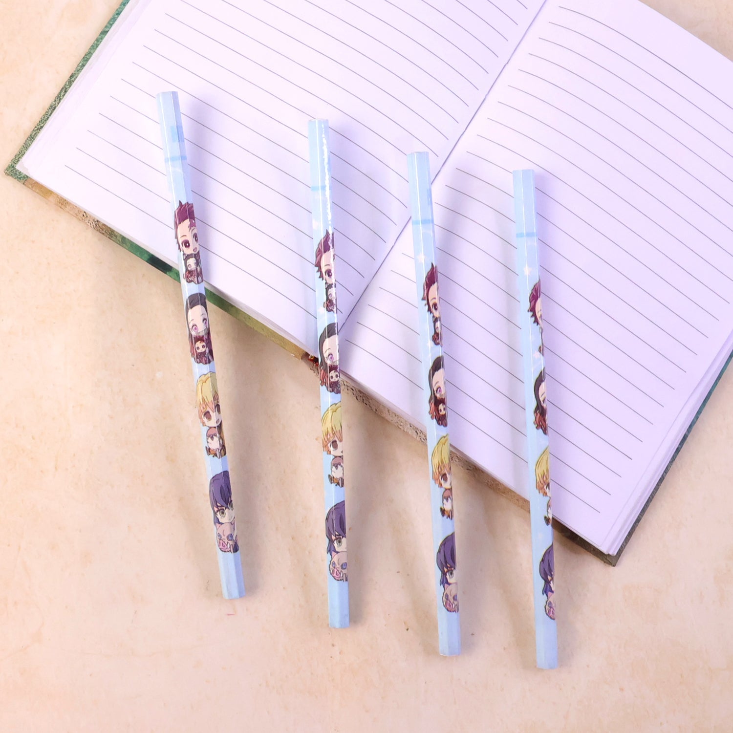Cartoon Printed Pencil Set for Kids – Cute School Writing Pencils (4 Pc)