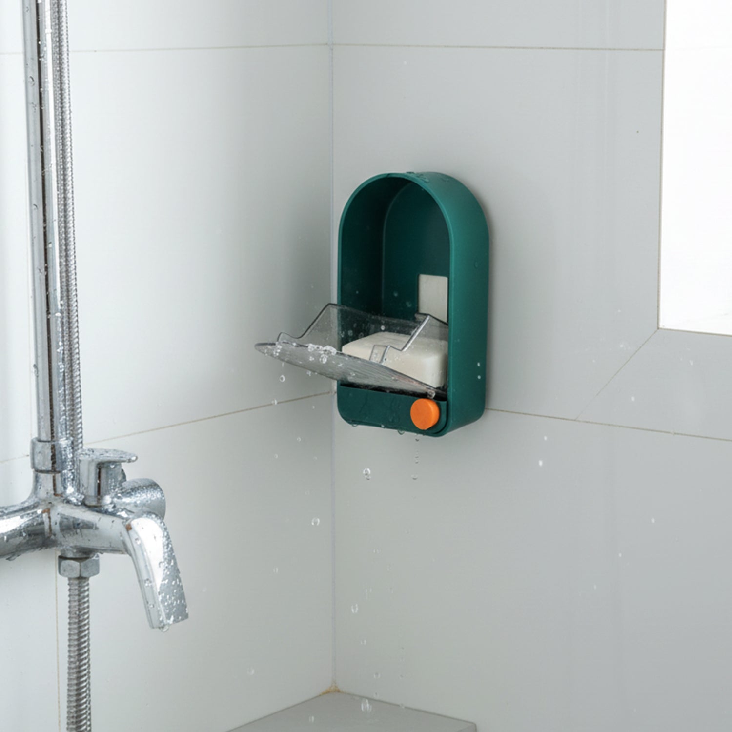 Wall mounted soap holder for organizing soap dishes