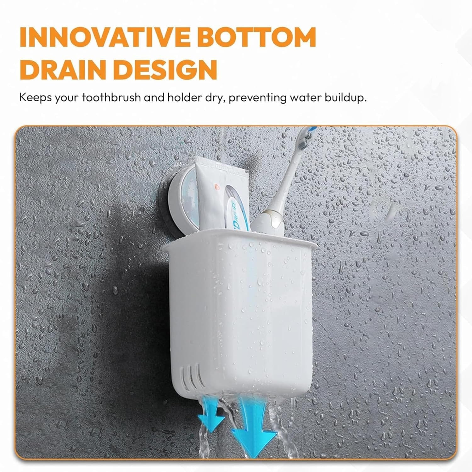 Wall Mounted Bathroom Storage Organizer Cup Set (2 Pc Set)