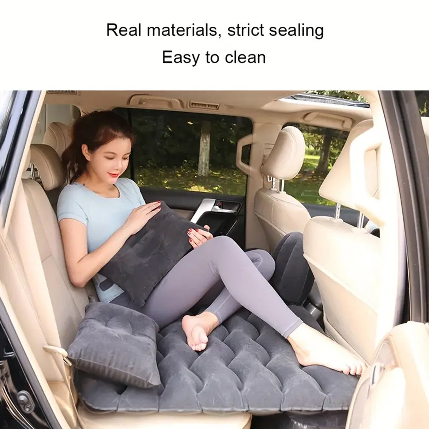 Portable Car Backseat Inflatable Air Mattress Bed - size and scale reference