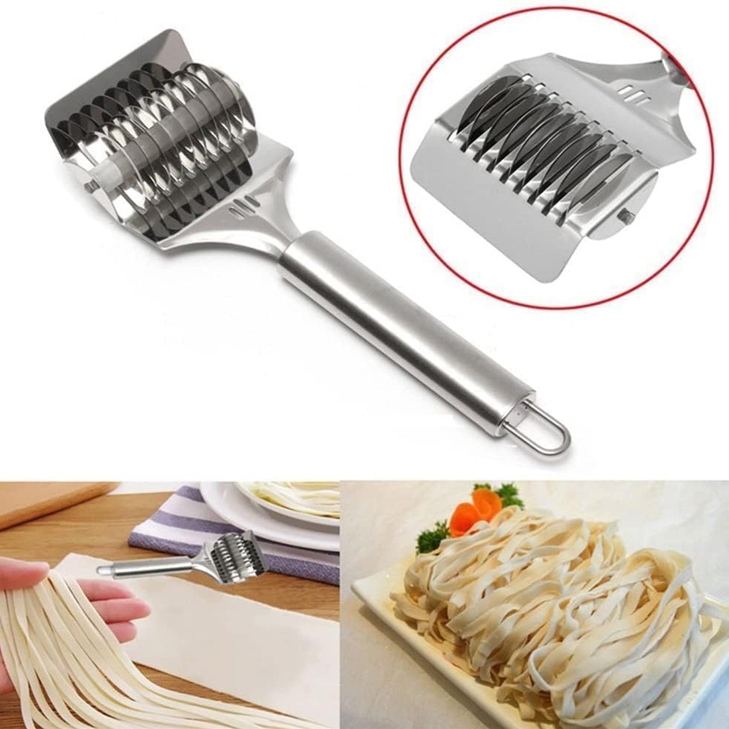 Stainless Steel Multi Blade Dough Cutter ( B-Grade, 1 Pc)