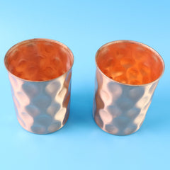 Diamond Cut Copper Bottle & Glasses Set with Gift Box