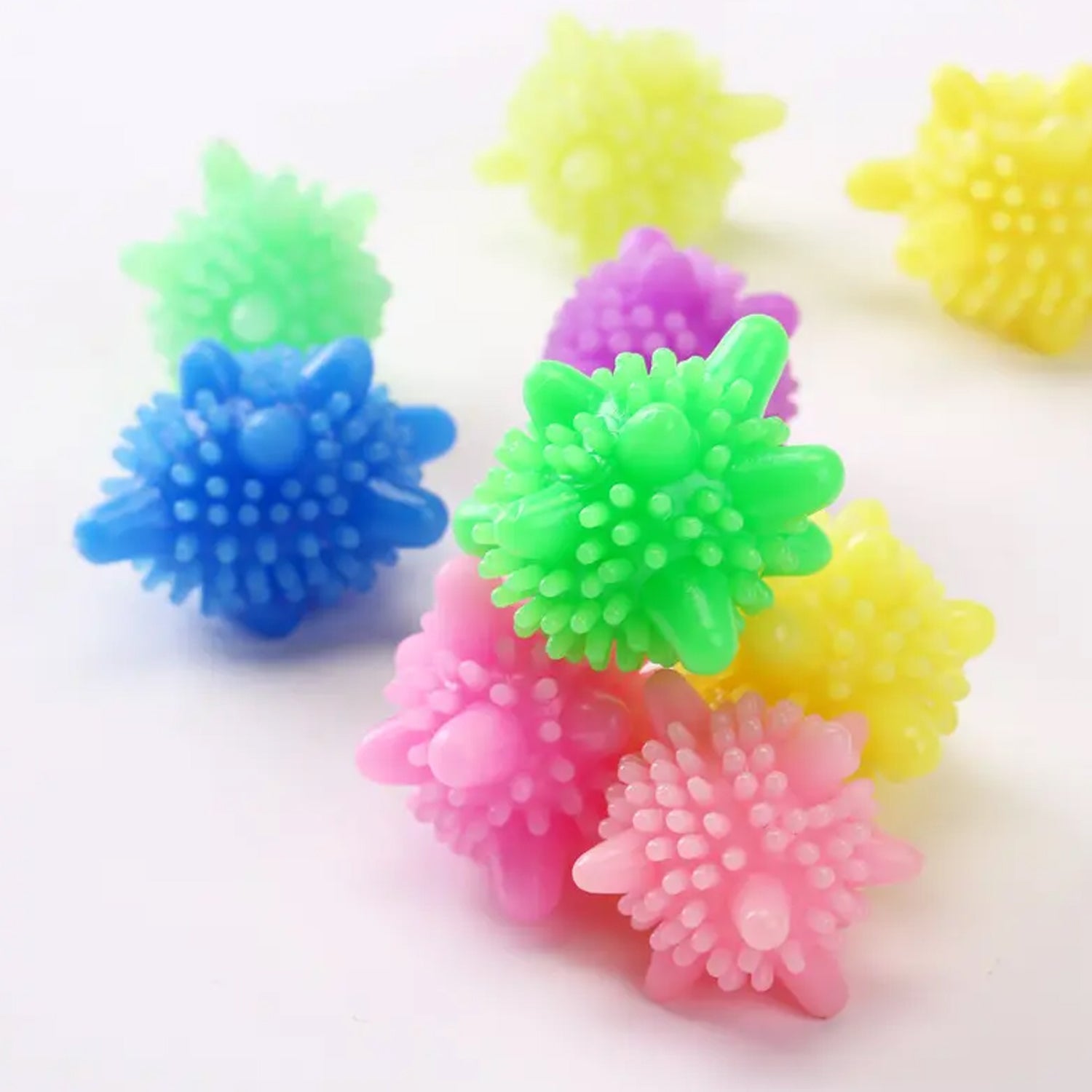 Soft Star Laundry Dryer Balls â€“ 10-Piece Multi-Color Clothes Softener