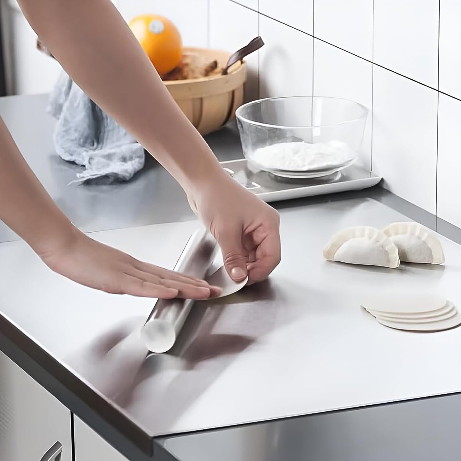 Hygienic Bacteria-Resistant Stainless Steel Chopping Board