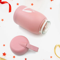 Cute Rabbit Printed Portable Insulated Water Bottle (380ML / 1 Pc)